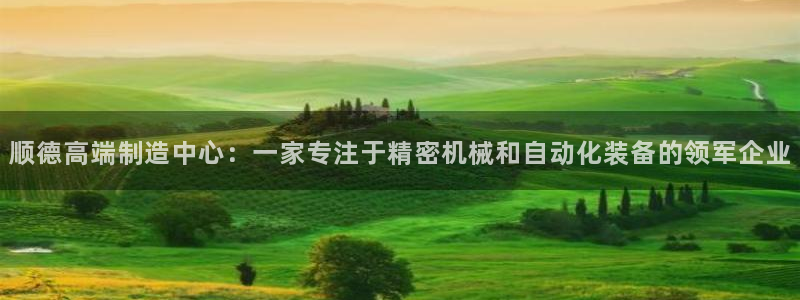 天辰娱乐天辰宝:顺德高端制造中心:一家专注于精密机械和自动化装备的领军企业